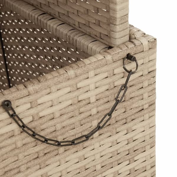 vidaXL havebord 90x55x71 cm polyrattan og akacietræ beige