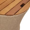 Miniatyrbilde 7 av 11: vidaXL Utendørs sidebord med treplate 2 stk beige polyrotting