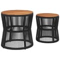 Miniatyrbillede 5 af 11: vidaXL haveborde 2 stk. med træplade polyrattan sort