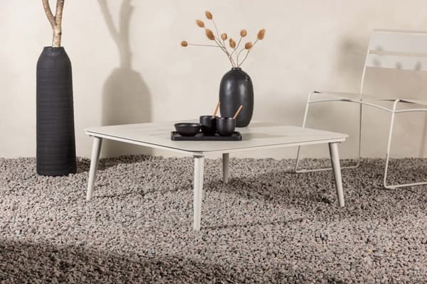 Lina havebord 90x90cm beige.