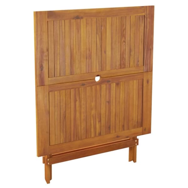 vidaXL Hopfällbart trädgårdsbord 90x90x75 cm massivt akaciaträ