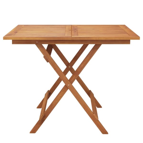 vidaXL Hopfällbart trädgårdsbord 90x90x75 cm massivt akaciaträ