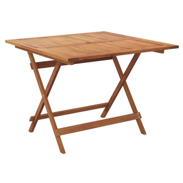 vidaXL Hopfällbart trädgårdsbord 90x90x75 cm massivt akaciaträ