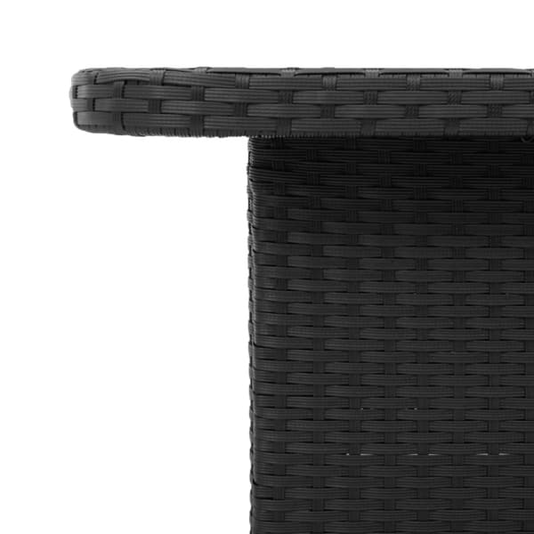 vidaXL havebord 80x80x71 cm polyrattan og akacietræ sort