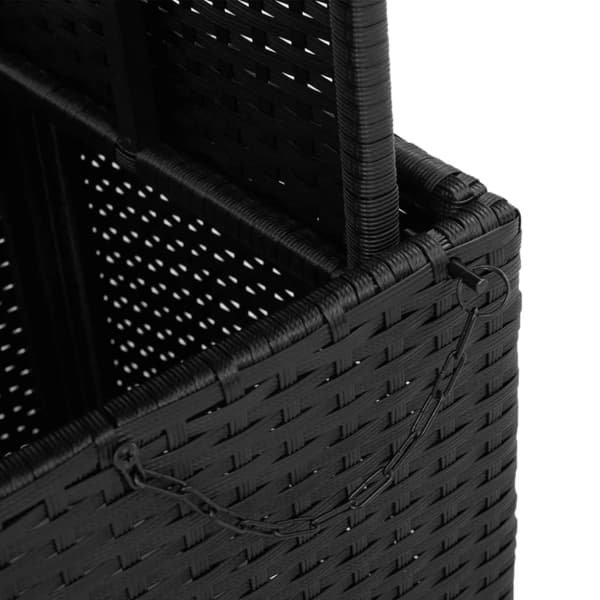 vidaXL havebord 80x80x71 cm polyrattan og akacietræ sort