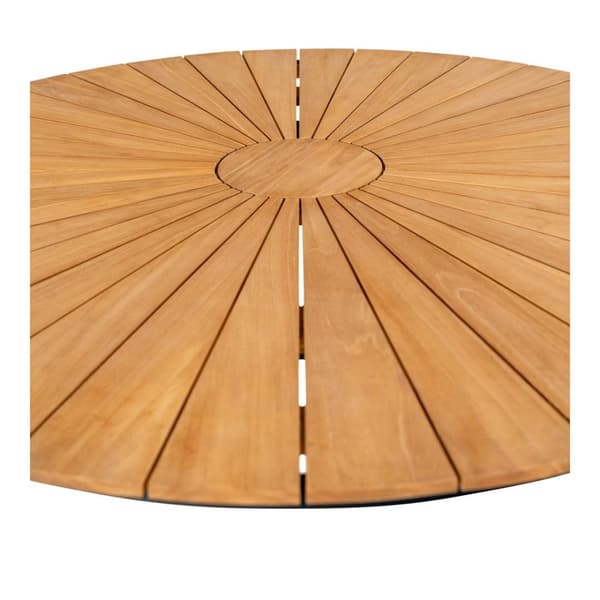 Cleveland havebord Ø130cm teak,sort.