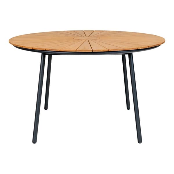 Cleveland havebord Ø130cm teak,sort.
