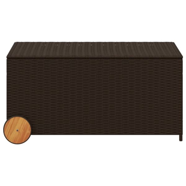 vidaXL Putekasse med hjul brun 190L cm polyrotting