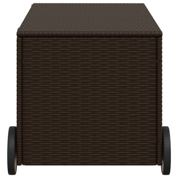 vidaXL Putekasse med hjul brun 190L cm polyrotting