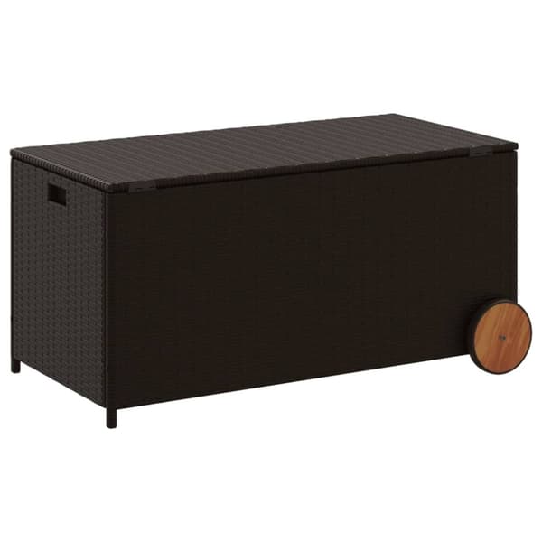 vidaXL Putekasse med hjul brun 190L cm polyrotting