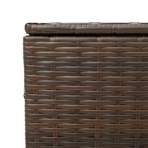 vidaXL Putekasse med hjul brun 190L cm polyrotting