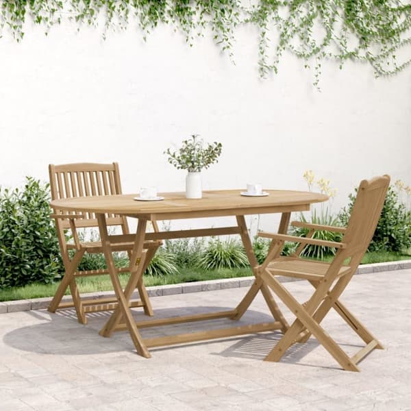 vidaXL Sammenleggbart hagebord 160x85x75 cm heltre akasie