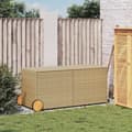 Miniatyrbillede 3 af 11: vidaXL opbevaringsboks med hjul 283 l polyrattan beige