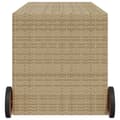 Miniatyrbillede 5 af 11: vidaXL opbevaringsboks med hjul 283 l polyrattan beige