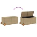 Miniatyrbillede 7 af 11: vidaXL opbevaringsboks med hjul 283 l polyrattan beige