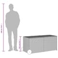Miniatyrbillede 10 af 11: vidaXL opbevaringsboks med hjul 283 l polyrattan beige