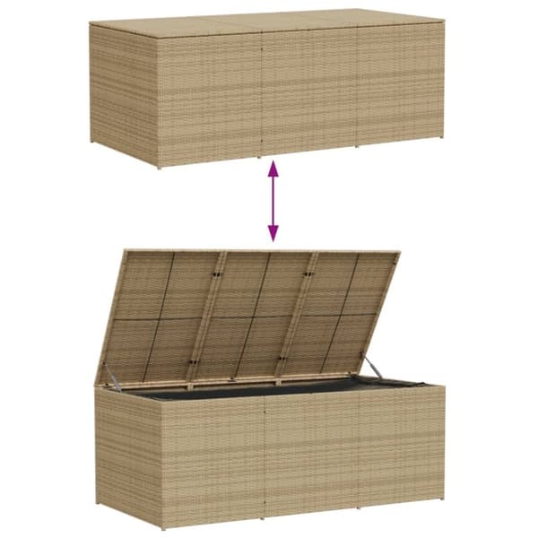 vidaXL Putekasse blandet beige 984L cm polyrotting