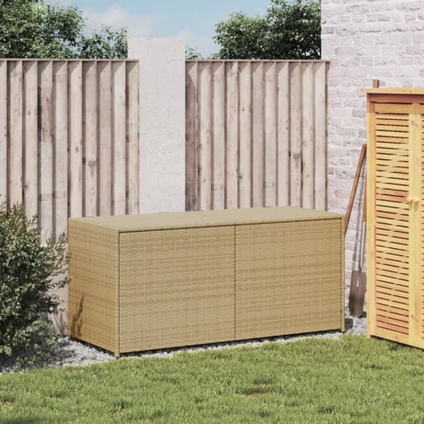 vidaXL Puutarhan säilytyslaatikko beige sekoitus 283 l polyrottinki