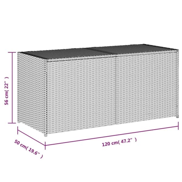 vidaXL Dynbox blandad beige 283L konstrotting