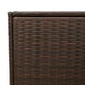 Miniatyrbillede 10 af 11: vidaXL opbevaringsboks med hjul 283 l polyrattan brun
