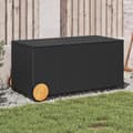Miniatyrbillede 2 af 11: vidaXL opbevaringsboks med hjul 190 l polyrattan sort
