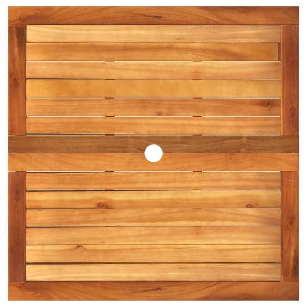 vidaXL havebord 80x80x74 cm polyrattan og akacietræ grå