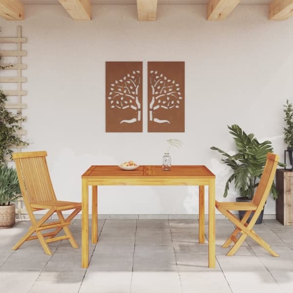 vidaXL Trädgårdsbord 110x110x75 cm massivt akaciaträ