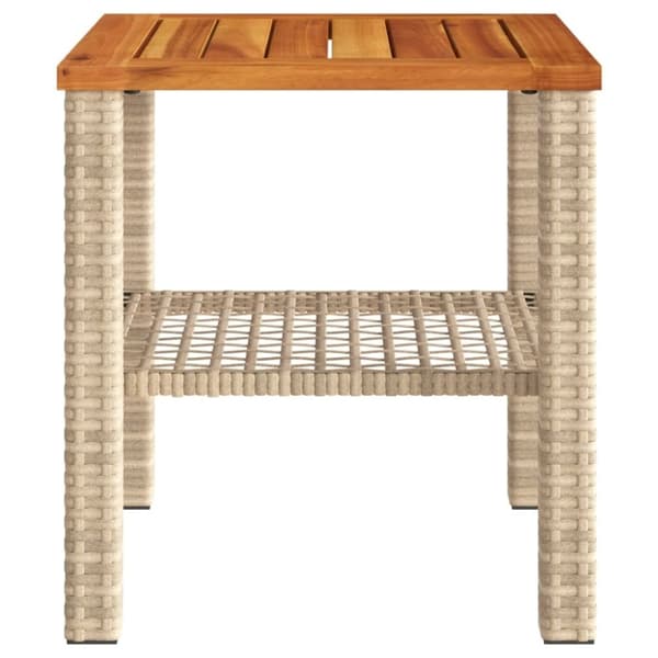 vidaXL Hagebord beige 40x40x42 cm polyrotting og akasie