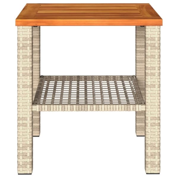 vidaXL Hagebord beige 40x40x42 cm polyrotting og akasie