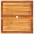 Miniatyrbillede 5 af 9: vidaXL havebord 80x80x75 cm polyrattan og akacietræ sort