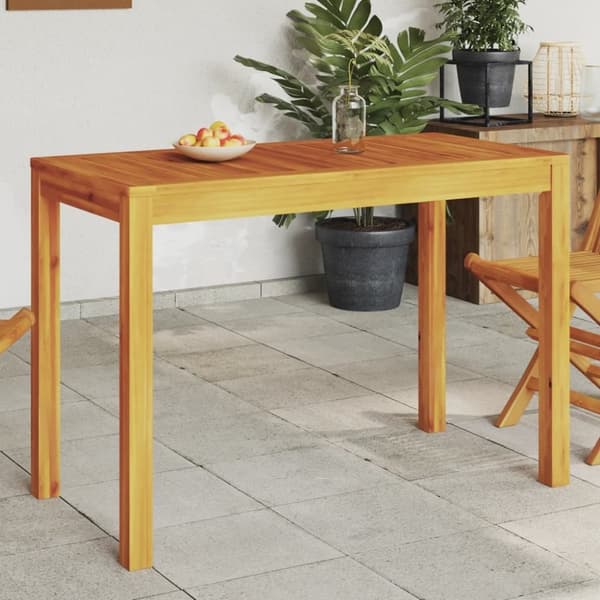 vidaXL Matbord för trädgården 110x55x75 cm massivt akaciaträ