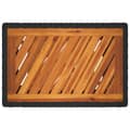 Miniatyrbillede 7 af 11: vidaXL havebord med trætop 60x40x75 cm polyrattan sort