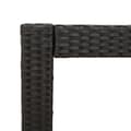 Miniatyrbillede 8 af 11: vidaXL havebord med trætop 60x40x75 cm polyrattan sort