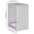 Miniatyrbillede 10 af 11: vidaXL havebord med trætop 60x40x75 cm polyrattan sort