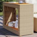 Miniatyrbillede 11 af 11: vidaXL havebord med trætop 100x40x75 cm polyrattan sort