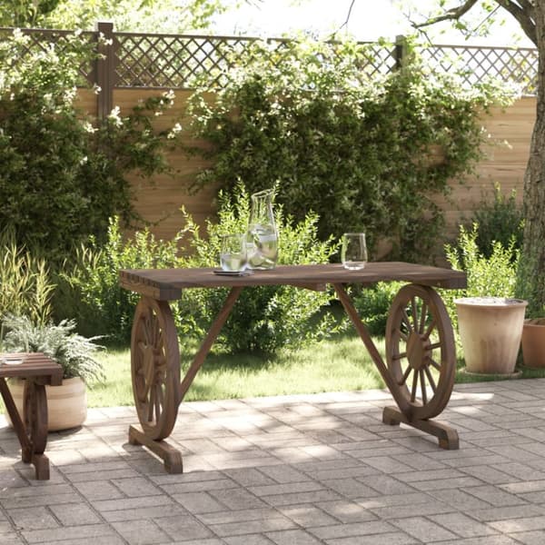 vidaXL Trädgårdsbord 115x55x65 cm massiv furu