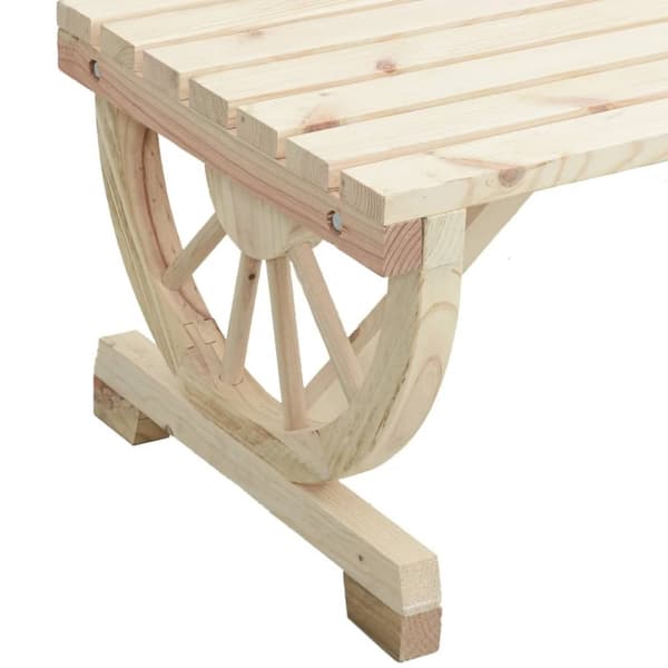 vidaXL Soffbord för trädgården 90x50x40 cm massiv furu