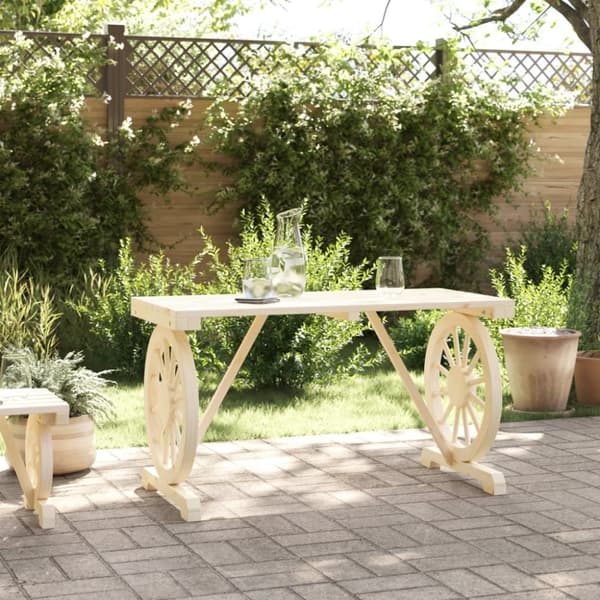 vidaXL havebord 115x55x65 cm massivt grantræ