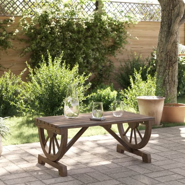 vidaXL Salongbord for hage 90x50x40 cm heltre gran
