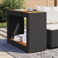 Miniatyrbilde 2 av 11: vidaXL Hagebord med treplate svart 100x40x75 cm polyrotting