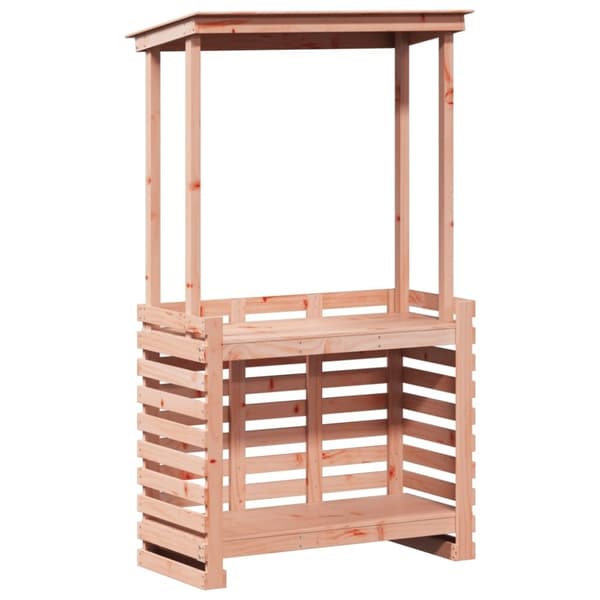 vidaXL Ulkobaaripöytä katolla 112,5x57x195,5 cm täysi mänty