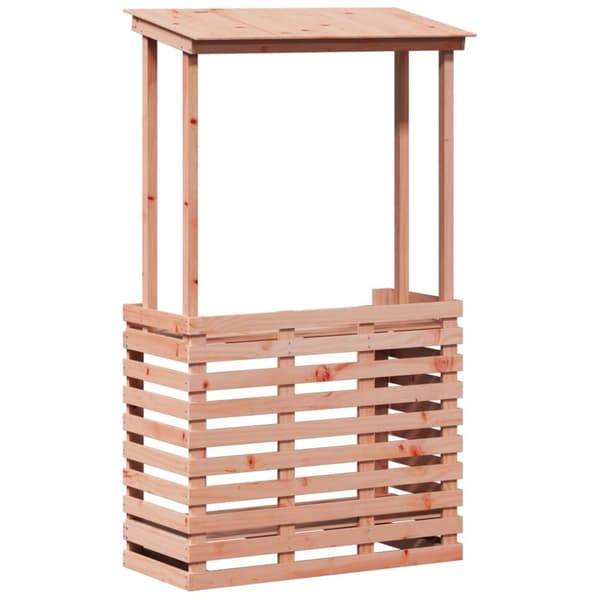 vidaXL Utendørs barbord med tak 112,5x57x195,5 cm heltre furu