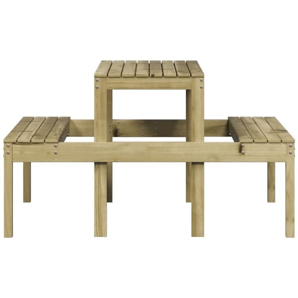 vidaXL picnicbord 110x134x75 cm imprægneret fyrretræ