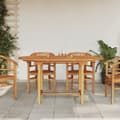 Miniatyrbilde 7 av 7: vidaXL Uttrekkbart hagebord 110-160x80x75 cm heltre teak