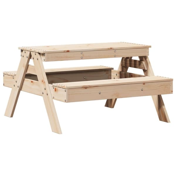 vidaXL Piknikbord for barn 88x97x52 cm heltre furu