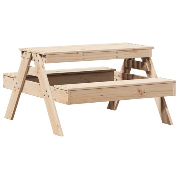 vidaXL Lasten piknikpöytä 88x97x52 cm täysi mänty