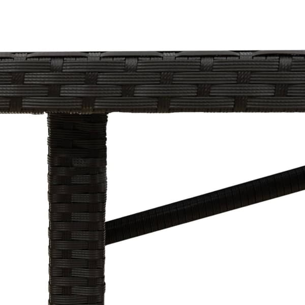 vidaXL Trädgårdsbord med akaciaträ svart 190x80x74 cm konstrotting