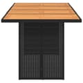 Miniatyrbillede 3 af 10: vidaXL havebord med top i akacietræ 190x80x74 cm polyrattan sort