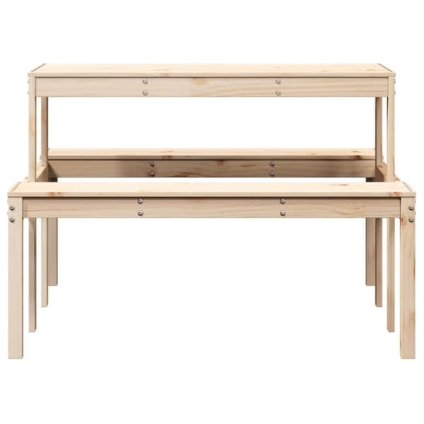 vidaXL Piknikbord 110x134x75 cm heltre furu