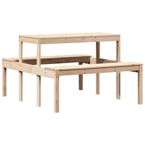 vidaXL Piknikbord 110x134x75 cm heltre furu